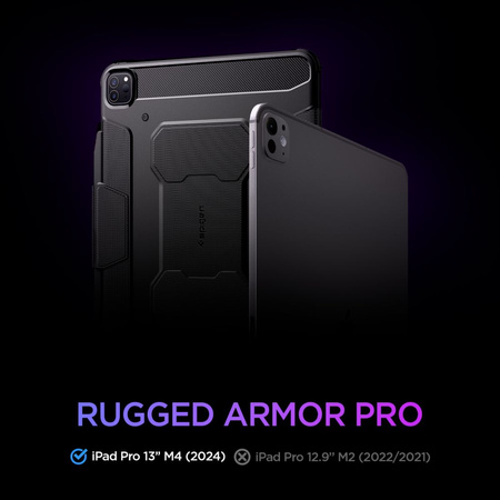 Spigen Rugged Armor Pro Hülle für iPad Pro 13&quot; 2024 - Schwarz