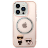 Karl Lagerfeld KLHMP14XHKCP iPhone 14 Pro Max 6.7&quot; Hardcase pink / pink Karl &amp; Choupette Aluminium Magsafe