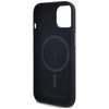 Original Case IPHONE 15 Karl Lagerfeld Hardcase Silicone Shadow Metal Initial MagSafe black