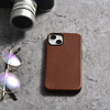 iCarer Oil Wax Premium Leather Case iPhone 14 Plus Magnetic Leather Case with MagSafe brown (WMI14220703-RB)
