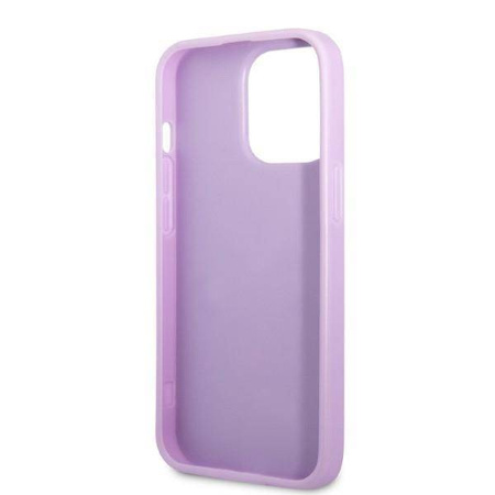 Original Case IPHONE 13 PRO Guess Hardcase Saffiano 4G Small Metal Logo purple