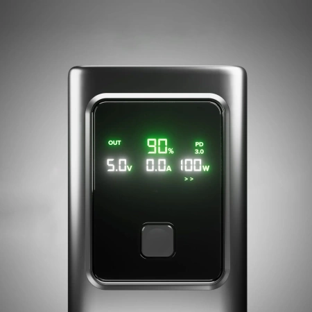 Powerbank SBS 10000mAh PD 35W mit LCD-Display - grau