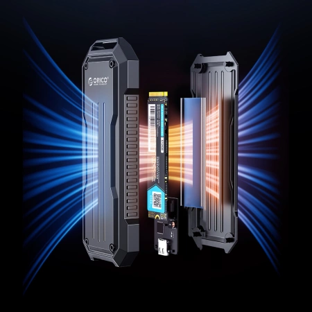 Przenośna kieszeń dyskowa M.2 NVMe/SATA SSD USB-C 3.2 - szara