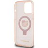 Etui Hello Kitty Ring Stand Glitter Electrop Logo MagSafe na iPhone 15 Pro Max - różowe