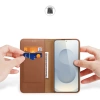 Etui Dux Ducis Hivo na Samsung Galaxy S25 Edge z klapką i ochroną RFID - brązowe
