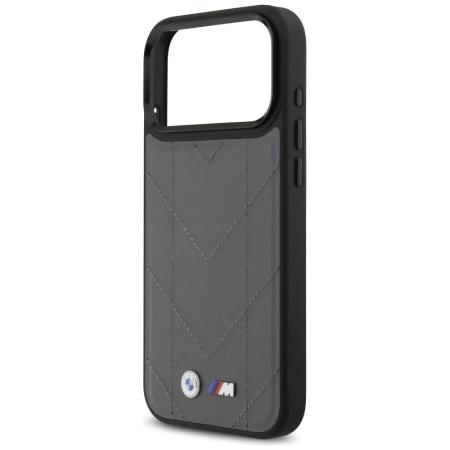 BMW M Quilted Logo MagSafe Hülle für iPhone 17 Pro Max – Graphit