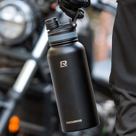 Rockbros 35210029002 Thermo-Fahrradflasche für Getränke 650 ml - schwarz