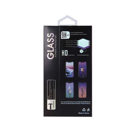 Szkło hartowane 6D do Samsung Galaxy A02s / A03s / Oppo A17 / A17k / K10x / A57 4G / A57 5G / A57e / A57s / A58 5G / A77 4G 2022 / A77 5G 2022 / Realme C30 / Vivo Y52S czarna ramka