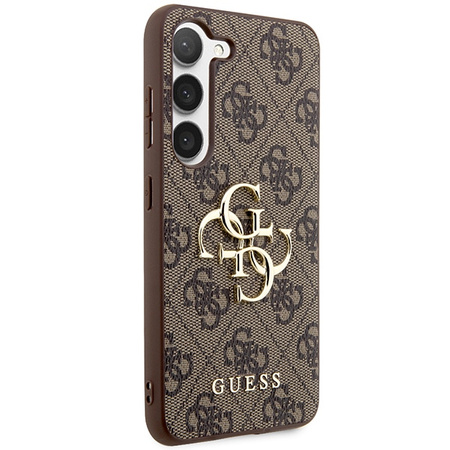 Oryginalne Etui GUESS Hardcase GUHCS24S4GMGBR do Samsung S24 (Leather 4G Metal Logo / brązowy)