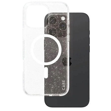 Etui CARE by PanzerGlass Flagship Star Lit Case z MagSafe na iPhone 16 Pro Max - białe