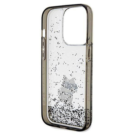 Karl Lagerfeld nakładka do iPhone 14 Pro 6,1&quot; KLHCP14LLKCNSK HC LIQ. GLITTER C transparentna