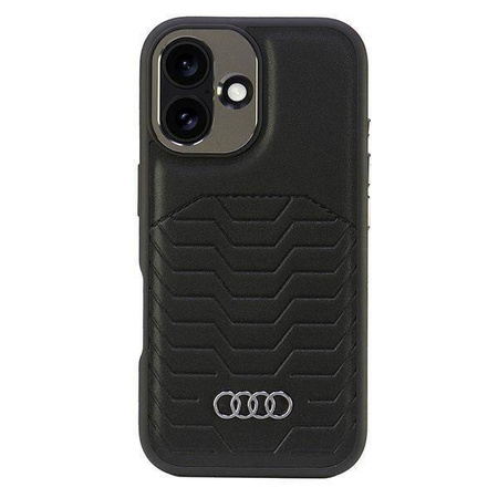 Audi nakładka Synthetic Leather MagSafe do iPhone 16 6.1" czarna