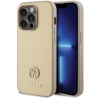 Guess GUHCP15XPS4DGPD iPhone 15 Pro Max 6,7" Gold/Gold Hardcase Strass Metall Logo