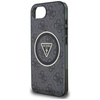 Guess IML Metal Glitter 4G Circle Triangle MagSafe - Etui do iPhone 16e (czarny)