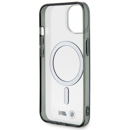 BMW BMHMP14SHCRS iPhone 14 6.1&quot; case transparent hardcase Silver Ring MagSafe