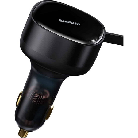 Car charger 2in1 33W 2x USB C (male) Baseus Enjoyment - black