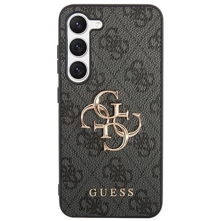 Oryginalne Etui GUESS Hardcase GUHCS24M4GMGGR do Samsung S24 Plus (Leather 4G Metal Logo / czarny)