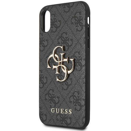 Oryginalne Etui IPHONE X / XS Guess Hardcase 4G Big Metal Logo (GUHCPX4GMGGR) szare