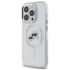 Original Case IPHONE 14 PRO MAX Karl Lagerfeld Hardcase IML Metal Karl&Choupette Head MagSafe (KLHMP14XHLSKCH) white
