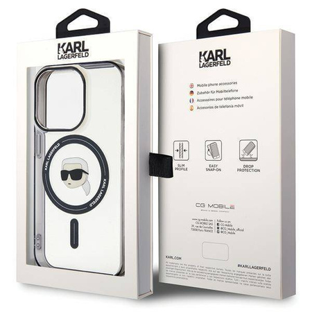 Etui Karl Lagerfeld KLHMP15LHKHNOTK na iPhone 15 Pro - przezroczyste