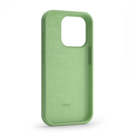 Nakładka Etteri Silicone Case do iPhone 15 6,1" jasnozielona
