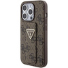 Guess nakładka do iPhone15 Pro 6,1&quot; GUHCP15LPGS4TDW brązowa HC GRIPSTAND PU 4G TRIANGLE STRASS