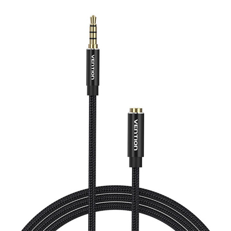 Kabel audio TRRS 3,5mm męski do 3,5mm żeński Vention BHCBJ 5m czarny