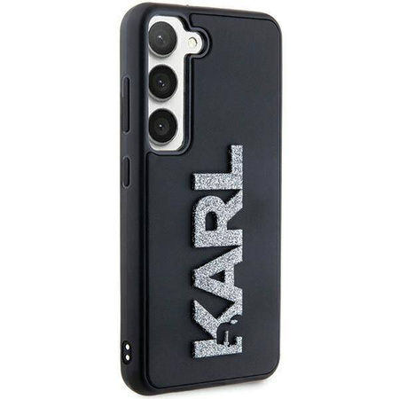 Oryginalne Etui KARL LAGERFELD hardcase 3D Rubber Glitter Logo KLHCS24S3DMBKCK do Samsung Galaxy S24 czarny