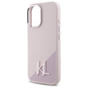 Original Case IPHONE 16 Karl Lagerfeld Hardcase Silicone Shadow Metal Initial MagSafe (KLHMP16SSCMKMPCP) pink