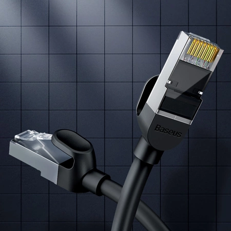 Baseus High Speed ​​flaches Ethernet CAT6 RJ45 Netzwerkkabel 0,5 m – schwarz
