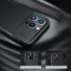 Nillkin Qin Cloth Pro Case Schutzhülle für iPhone 14 Pro Max, Kamera-Abdeckung, Holster-Abdeckung, Klapphülle, Blau