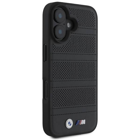 Original Case IPHONE 16 BMW Hardcase M Perforated & Stitched Line MagSafe (BMHMP16S23PUSPK) black