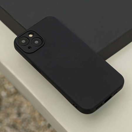 Etui do iPhone 15 Pro czarne + Szkło na ekran + Szkło na aparat