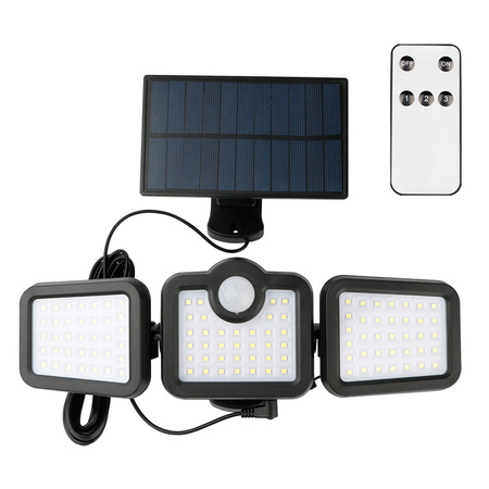Forever Light Lampa solarna LED SUNARI FLS-04 108*SMD PIR 8W 600lm 6000K 2400mAh Li-Ion