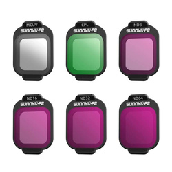 Sunnylife 6pcs Lens MCUV, CPL, ND8, ND16, ND32, ND64 for Flip