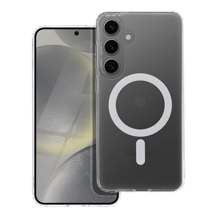 Futerał FROST MAG COVER kompatybilny z MagSafe do SAMSUNG S24 Plus transparentny