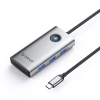 Stacja dokująca USB-C 6w1 / output: 3x USB-A 3.0 + 1x USB-C 2.0 + 1x HDMI - szara