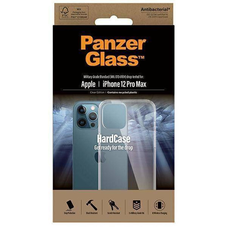 Etui IPHONE 12 PRO MAX PanzerGlass ClearCase Antibacterial Military (0425) Grade Clear