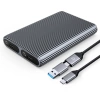 Kieszeń dyskowa 2x M.2 SATA+NVME USB-C 3.2 6Gbps/10Gbps - szara