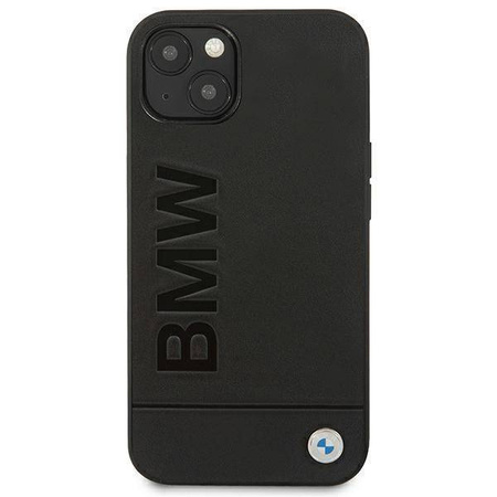Oryginalne Etui IPHONE 14 PLUS BMW Leather Stamp (BMHCP14MSLLBK) czarne
