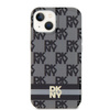 DKNY DKHMP15MHCPTSK iPhone 15 Plus / 14 Plus 6.7" czarny/black hardcase IML Checkered Mono Pattern & Printed Stripes MagSafe