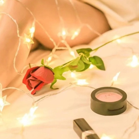 Lampki choinkowe LED snowflake/star - 10m/80 lampek ciepłe białe/warm white zasilane bat. 3xAA EHD-LS06