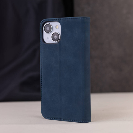 Etui Smart Suede do Motorola Moto E14 / G24 / G04 / G04S granatowe