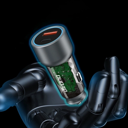 Ładowarka samochodowa Dudao R4T 25W USB-A / USB-C - szara