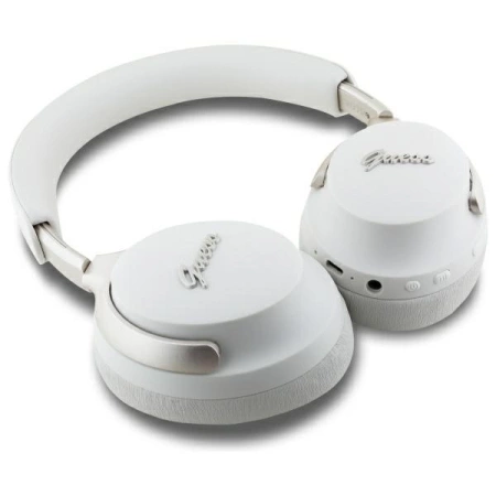 Guess Bluetooth ANC On-Ear-Kopfhörer GUBHC22PSFCSME beige/beiges Metal Script Logo