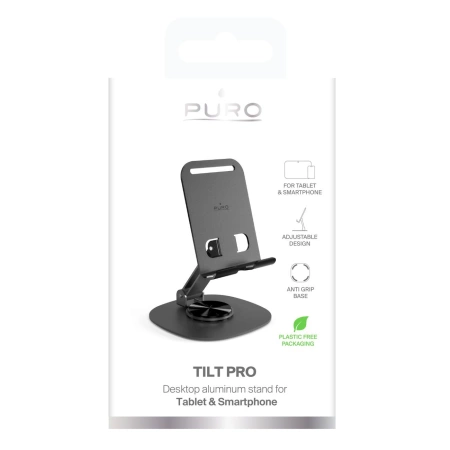 Puro Tilt Pro Aluminium Telefon/Tablet Ständer - Dunkelgrau