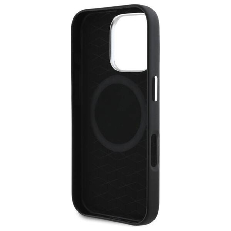 Original Handyhülle IPHONE 16 PRO BMW Hardcase M Smooth Full Wrapped Metal MagSafe (BMHMP16L23PMWK) schwarz