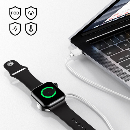 Indukcyjna ładowarka do Apple Watch z kablem USB 1,2 m Joyroom S-IW001S biała