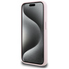 Oryginalne Etui IPHONE 15 Karl Lagerfeld Hardcase Silicone Shadow Metal Initial MagSafe różowe