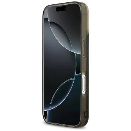 Karl Lagerfeld Liquid Glitter Choupette Logo MagSafe iPhone 17 Hülle - Schwarz